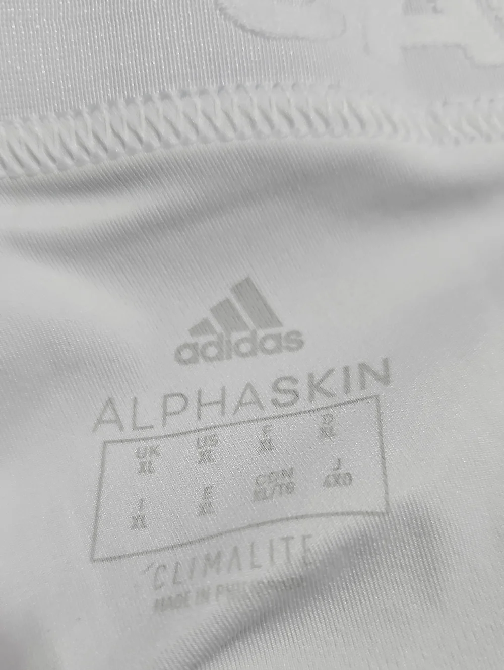 Adidas White 3/4 Tights Alphaskin Size XL New